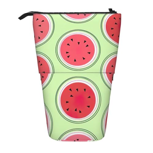 zkyfll Vertikales Federmäppchen, Wassermelonenmuster, Teleskop-Halter, niedliches Federmäppchen, Bleistift-Organizer von zkyfll