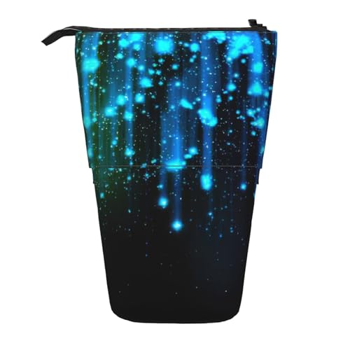 zkyfll Vertikales Federmäppchen mit Sternenmuster, Teleskop-Stifthalter, niedliches Federmäppchen, Stifteetui, Bleistift-Organizer von zkyfll