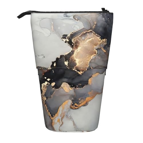 zkyfll Vertikales Federmäppchen mit buntem Gouache-Druck, teleskopischer Ständer, niedliches Federmäppchen, Bleistift-Organizer von zkyfll