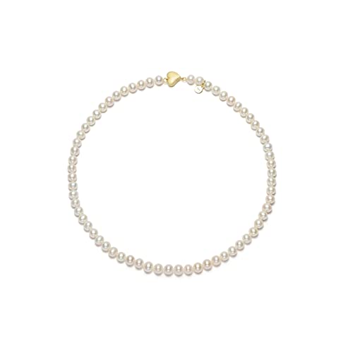 zlw-shop Damen Halsketten Perlenkette 925 Silber Silber Süßwasserperle Kette Anhänger 7-8mm Round Fashion All-Match Halskette Schmuck Frauen Halskette mit Anhänger von zlw-shop