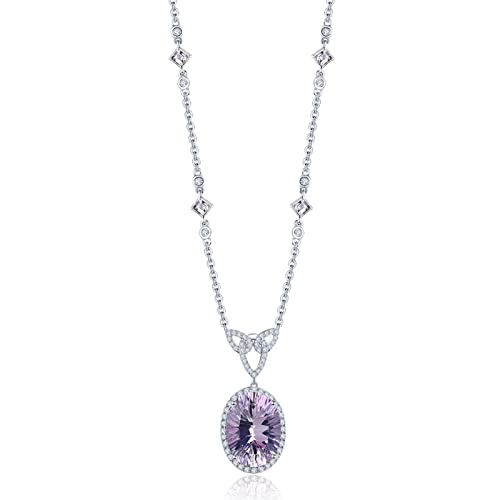 zlw-shop Frauen Halsketten Sterling Silber Kristall Anhänger Edelstein S925 Sterling Sterling Bankett Exquisite Und Elegante Schmuck Halskette Anhänger Halskette von zlw-shop
