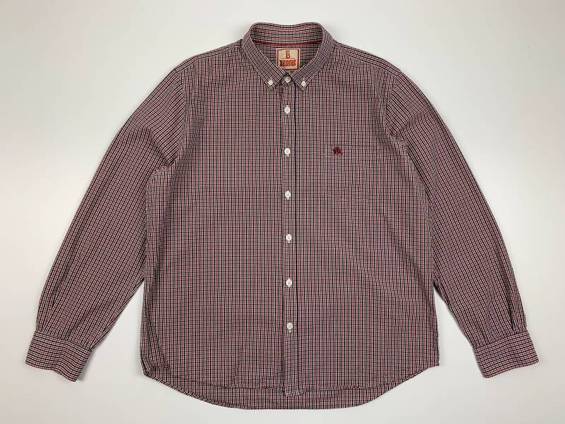 Herren Baracuta Button Down Shirt Kariert Weiß Rot Casual Authentic Top Größe Xl von zmerch
