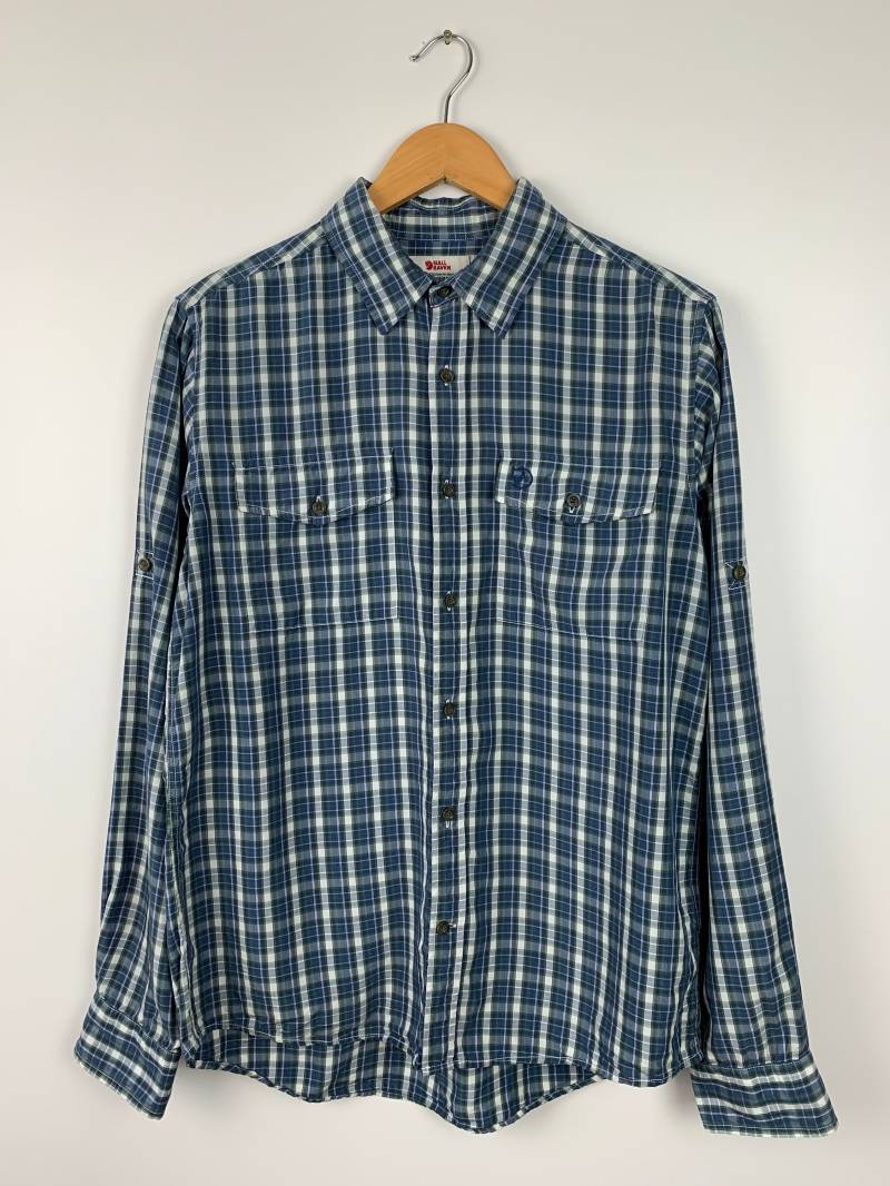 Herren Fjallraven Abisko Coole Wanderung Kariertes Langarmshirt Blau Outdoor Trekking Wandern Camping Top Größe M von zmerch