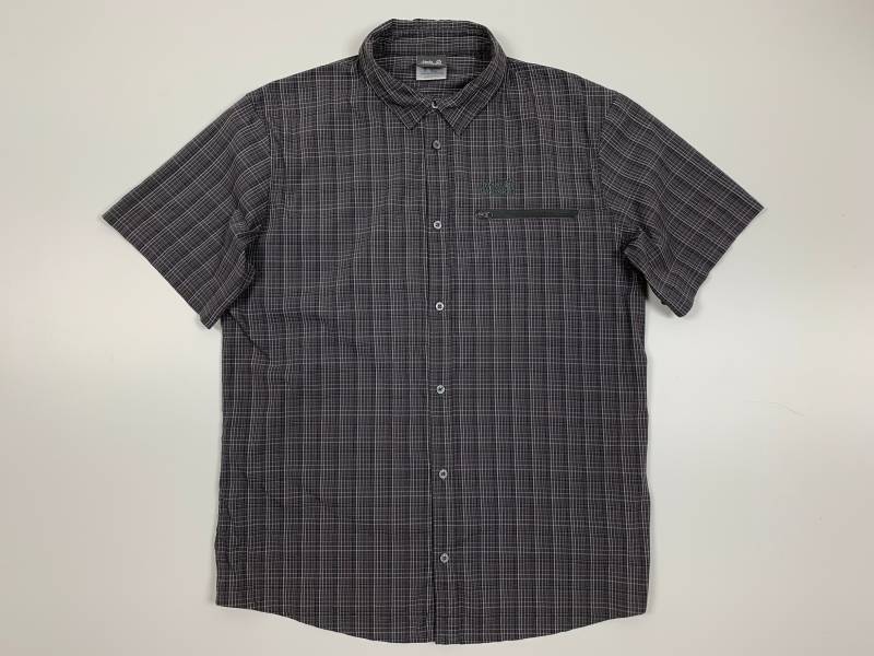 Herren Jack Wolfskin Kurzarm Button Up Karid Shirt Outdoor Wandern Capming Größe L von zmerch