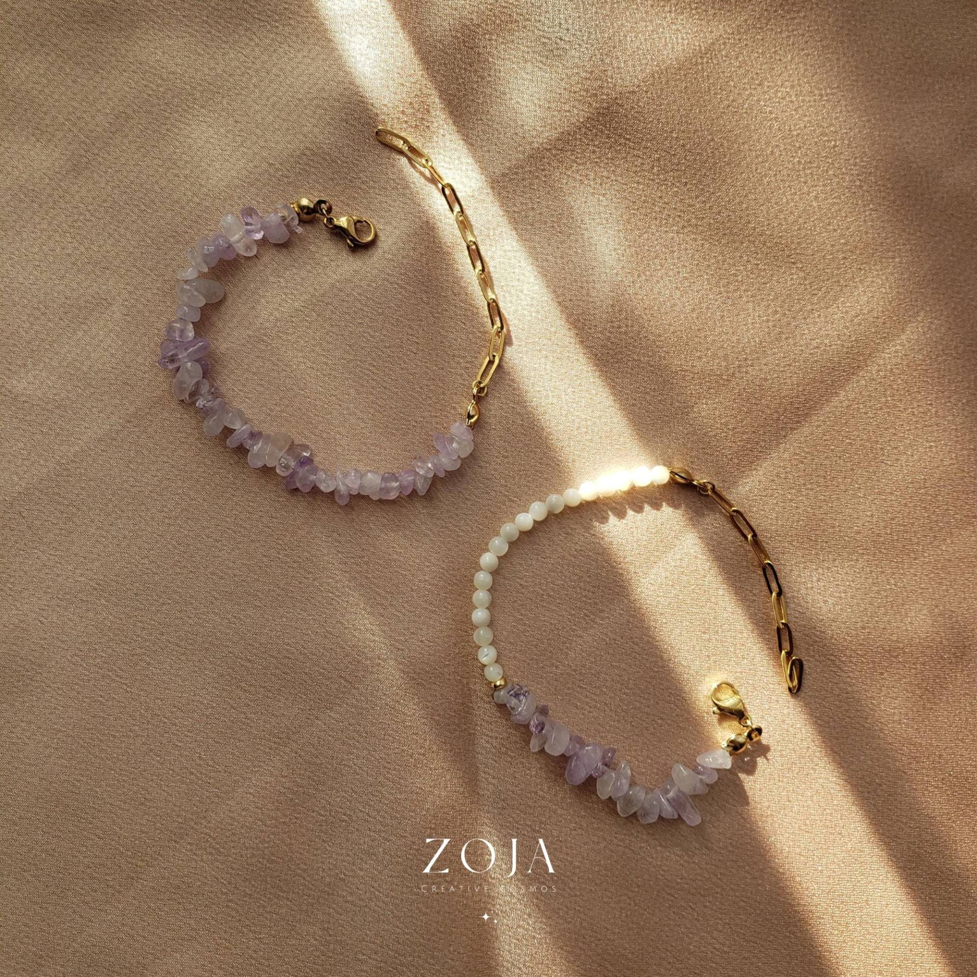 Zoja I Amethyst Splitterperlenschmuck, Splitterkette, Splitterarmband, Edelsteinschmuck, Edelsteinschmuck Zoja I Amethyst Splitterperlenschmuck, Splitterkette, Splitterarmband, Edelsteinschmuck, Edelsteinschmuck von zojacosmos