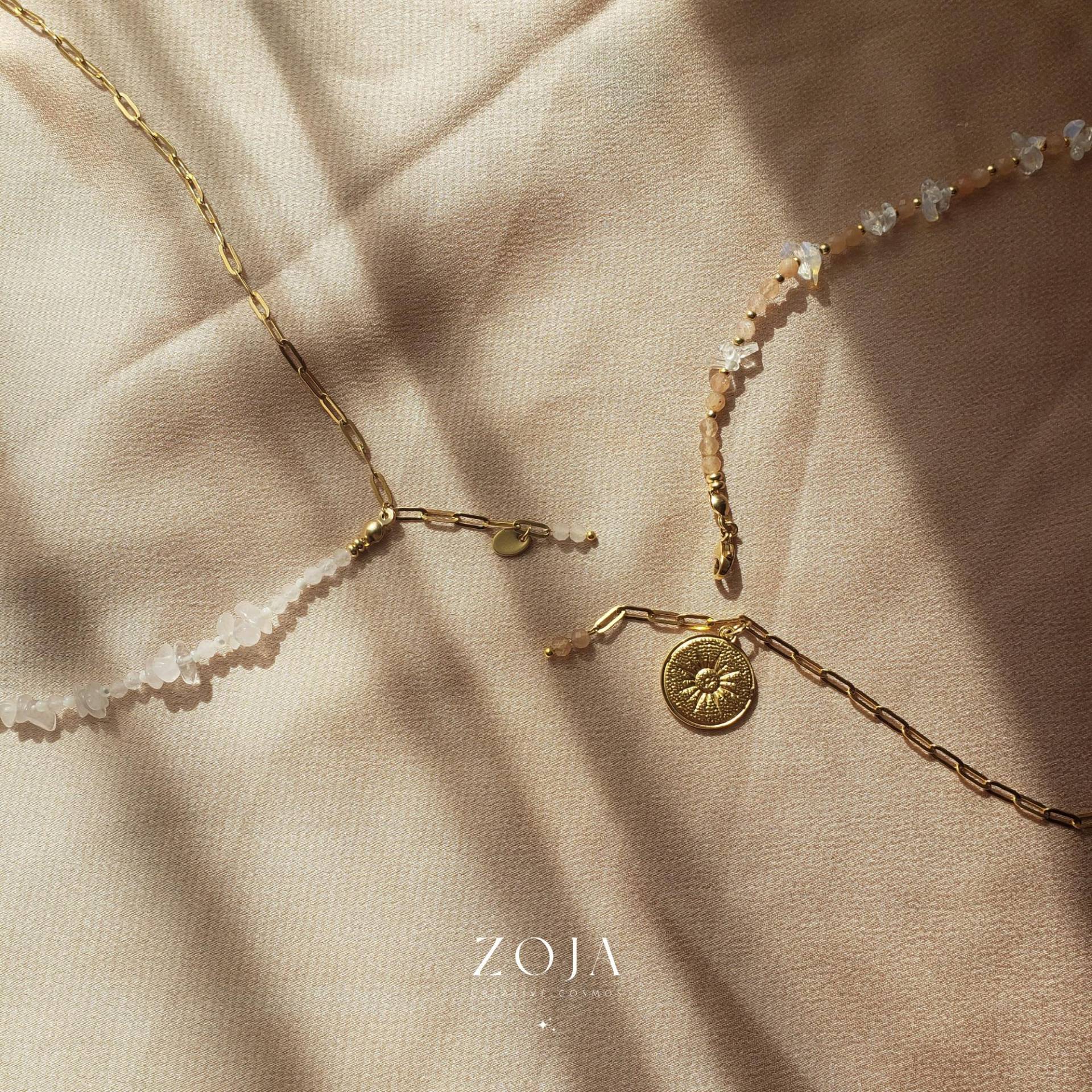 Zoja I Fairy Ästhetik Edelsteinkette, Sonnenstein, Rosenquarz, Opalith, Edelsteinschmuck, Kristallkette, Schmuck. Core Schmuck Zoja I Fairy Ästhetik Edelsteinkette, Sonnenstein, Rosenquarz, Opalith, Edelsteinschmuck, Kristallkette, Schmuck. Core Schmuck von zojacosmos