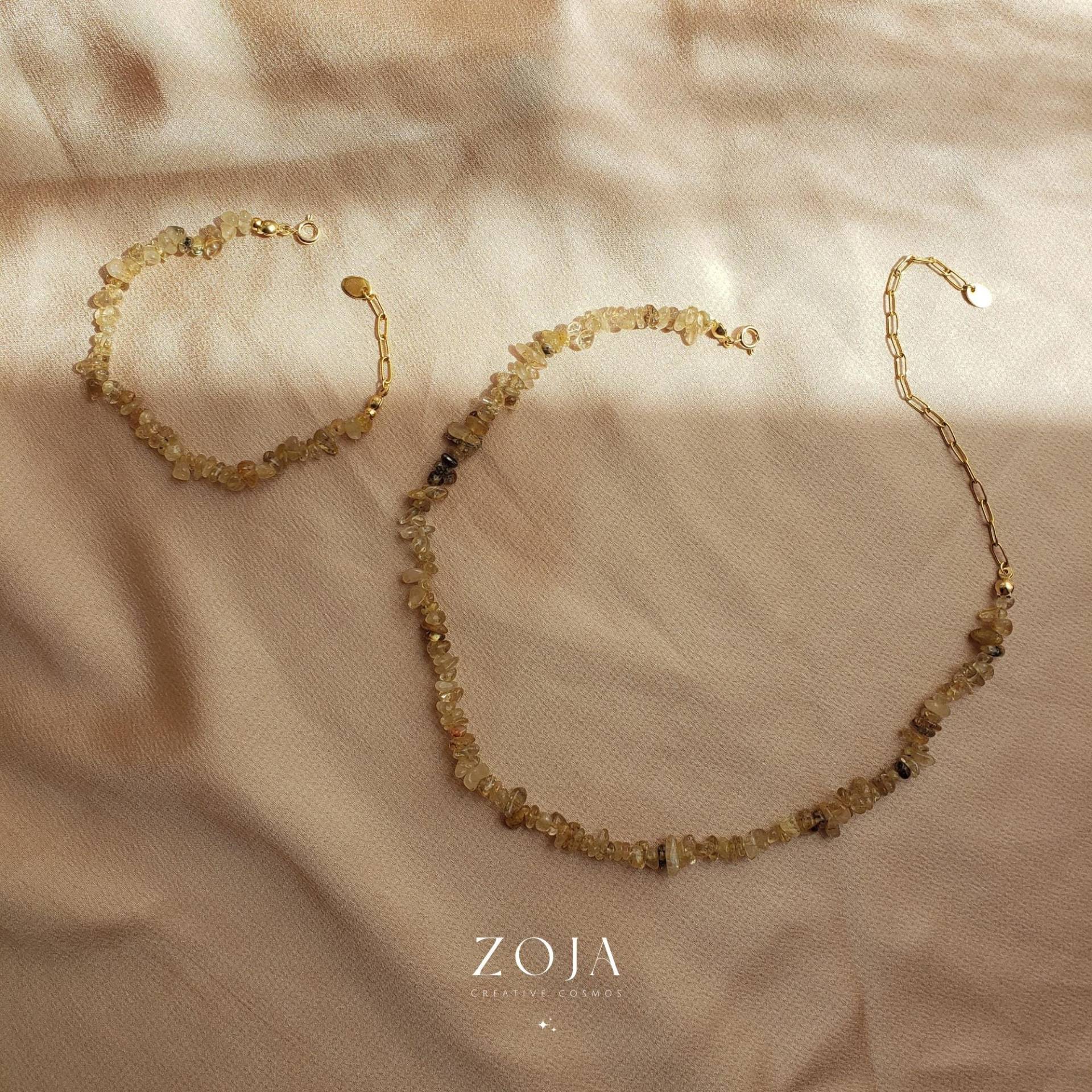 Zoja I Fall Collection - Citrinkette, Citrinarmband, Splitterkette, Splitterarmband, Citrinschmuck Zoja I Fall Collection - Citrinkette, Citrinarmband, Splitterkette, Splitterarmband, Citrinschmuck von zojacosmos
