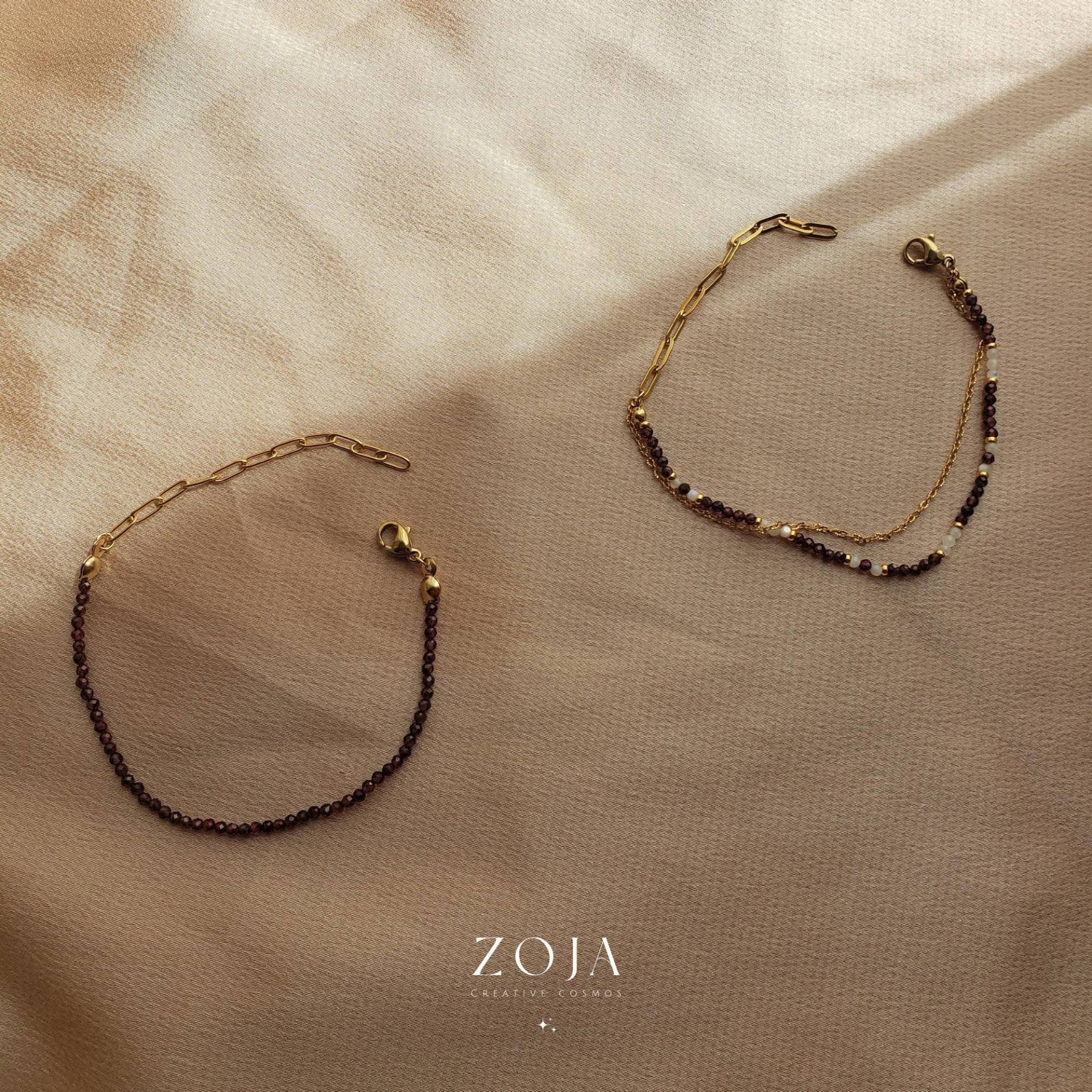 Zoja I Zierliches Granat Armband, Edelsteinarmband, Edelsteinschmuck, Schmuck, Granat, Spiritueller Schmuck Zoja I Zierliches Granat Armband, Edelsteinarmband, Edelsteinschmuck, Schmuck, Granat, Spiritueller Schmuck von zojacosmos