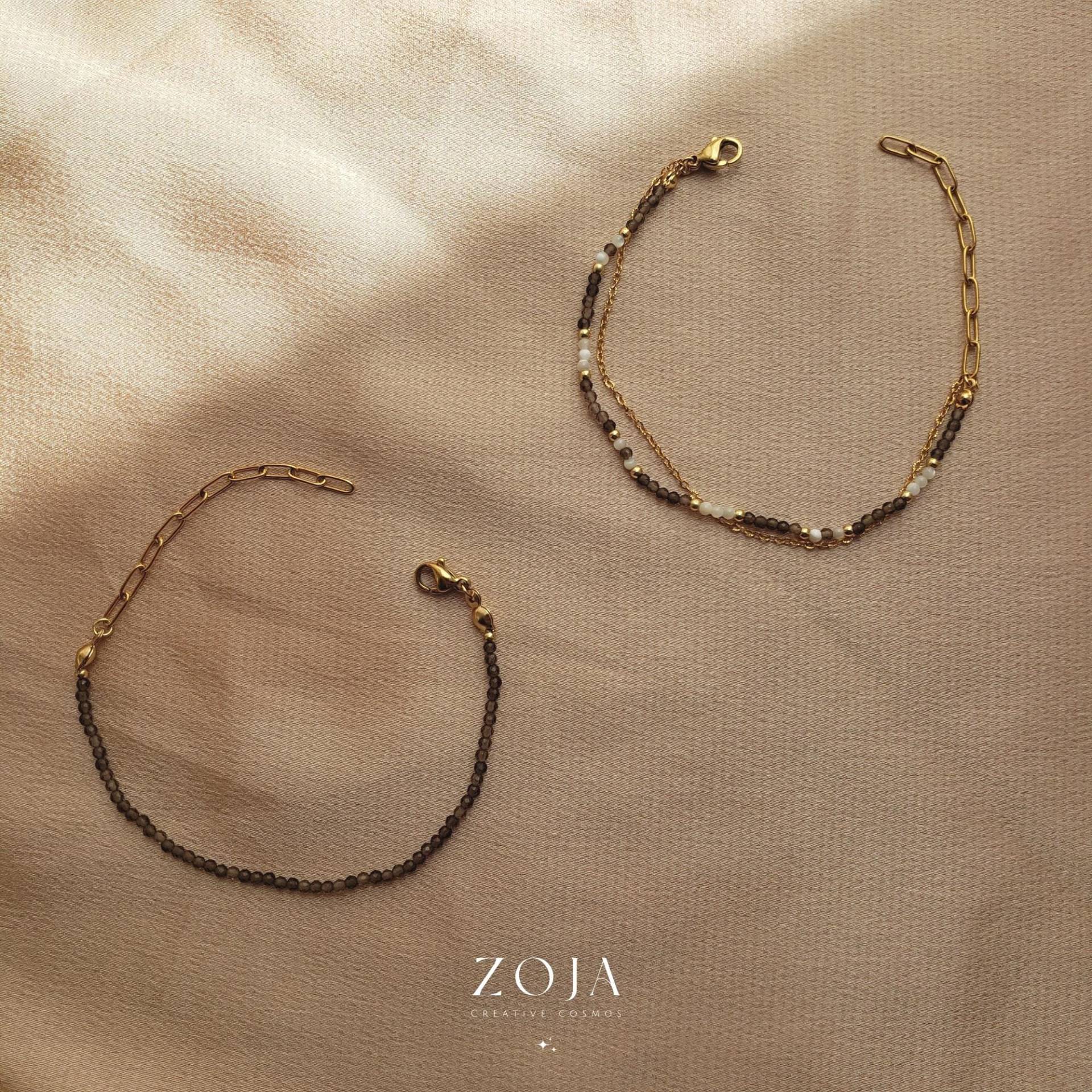 Zoja I Zierliches Rauchquarz-Armband, Edelsteinarmband, Rauchquarz Zoja I Zierliches Rauchquarz-Armband, Edelsteinarmband, Rauchquarz von zojacosmos