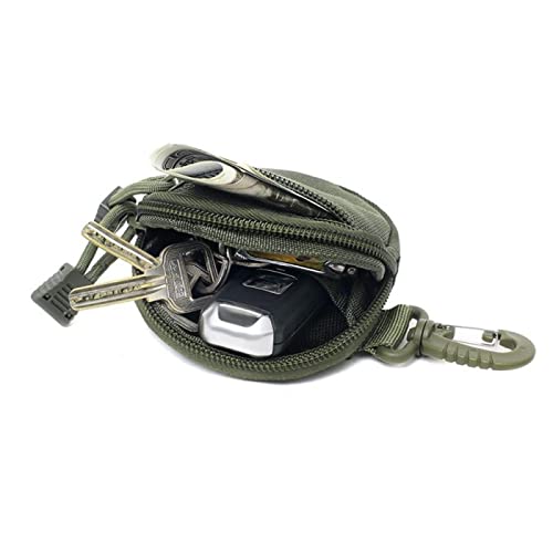 Taktische Münzgeldbörse, Militär, Mini-Größe, Gürtel, Ausrüstung, rund, taktisches Molle-Handy, EDC-Gürteltasche mit Haken für Münze, Headset, Schlüsselanhänger, Schlüssel von zoneseeQB