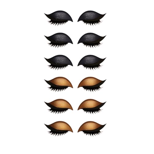 Lazy Eye Shadow Eyelash Patch, 3-in-1 Eyeshadow and Lash Sticker for Quick Makeup, Reusable Eyelash Patch for Beginners, Parties, Travel & Daily Use (E) von zoocco