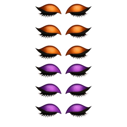 Lazy Eye Shadow Eyelash Patch, 3-in-1 Eyeshadow and Lash Sticker for Quick Makeup, Reusable Eyelash Patch for Beginners, Parties, Travel & Daily Use (F) von zoocco