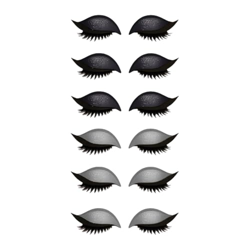 Lazy Eye Shadow Eyelash Patch, 3-in-1 Eyeshadow and Lash Sticker for Quick Makeup, Reusable Eyelash Patch for Beginners, Parties, Travel & Daily Use (H) von zoocco