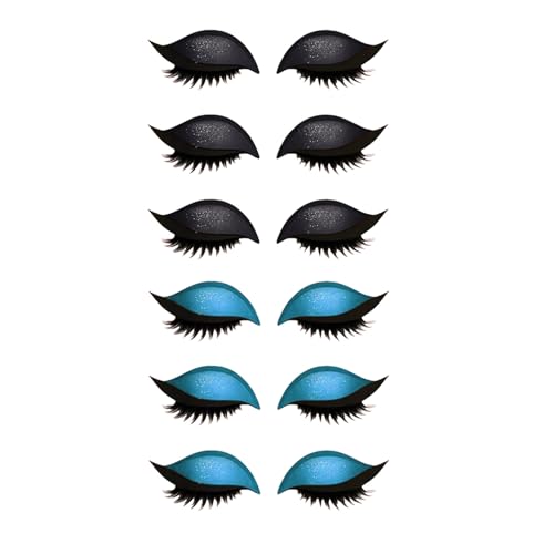 Lazy Eye Shadow Eyelash Patch, 3-in-1 Eyeshadow and Lash Sticker for Quick Makeup, Reusable Eyelash Patch for Beginners, Parties, Travel & Daily Use (R) von zoocco