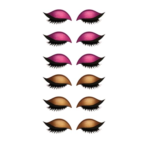 Lazy Eye Shadow Eyelash Patch, 3-in-1 Eyeshadow and Lash Sticker for Quick Makeup, Reusable Eyelash Patch for Beginners, Parties, Travel & Daily Use (W) von zoocco