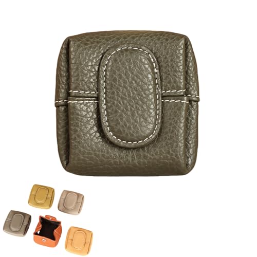 Solid Color Mini Coin Purse, Solid Color Mini Coin Purse for Women, Waterproof Portable Multipurpose Small Organizer (Army Green) von zoocco