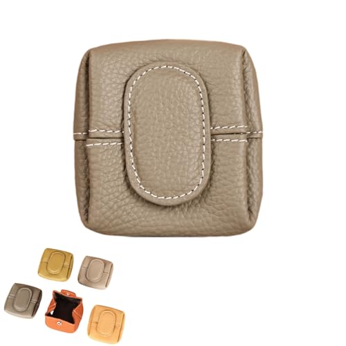 Solid Color Mini Coin Purse, Solid Color Mini Coin Purse for Women, Waterproof Portable Multipurpose Small Organizer (Elephant Gray) von zoocco