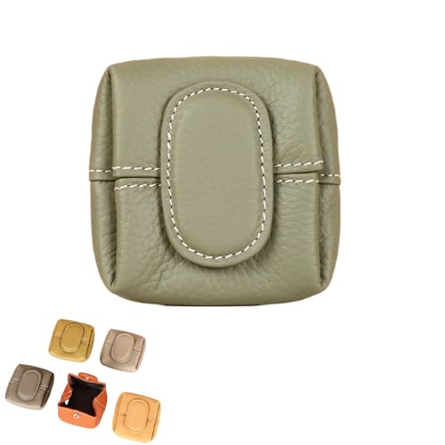 Solid Color Mini Coin Purse, Solid Color Mini Coin Purse for Women, Waterproof Portable Multipurpose Small Organizer (Gray Green) von zoocco