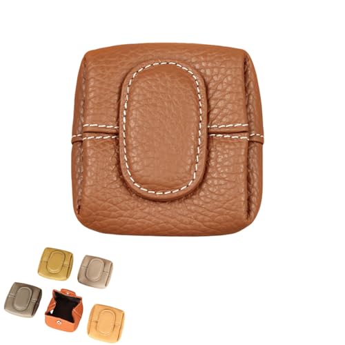 Solid Color Mini Coin Purse, Solid Color Mini Coin Purse for Women, Waterproof Portable Multipurpose Small Organizer (Milk Coffee) von zoocco