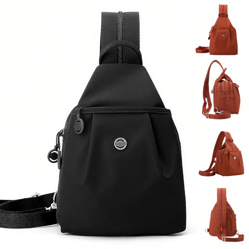 Waterproof Two Way Commuter Bag, Anti-Theft Waterproof 2-Way Commuter Bag Lightweight & Multi-Pockets for Women (Black) von zoocco