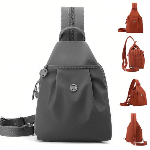 Waterproof Two Way Commuter Bag, Anti-Theft Waterproof 2-Way Commuter Bag Lightweight & Multi-Pockets for Women (Gray) von zoocco