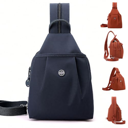 Waterproof Two Way Commuter Bag, Anti-Theft Waterproof 2-Way Commuter Bag Lightweight & Multi-Pockets for Women (Navy Blue) von zoocco