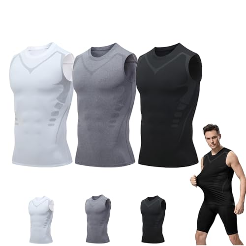 zoocco Maynox Vitaboost Shirt, Maynox Compression Shirt, Maynox Shirt, Maynox Vitaboost Compression Shirt (Mix-3Pcs,2XL) von zoocco
