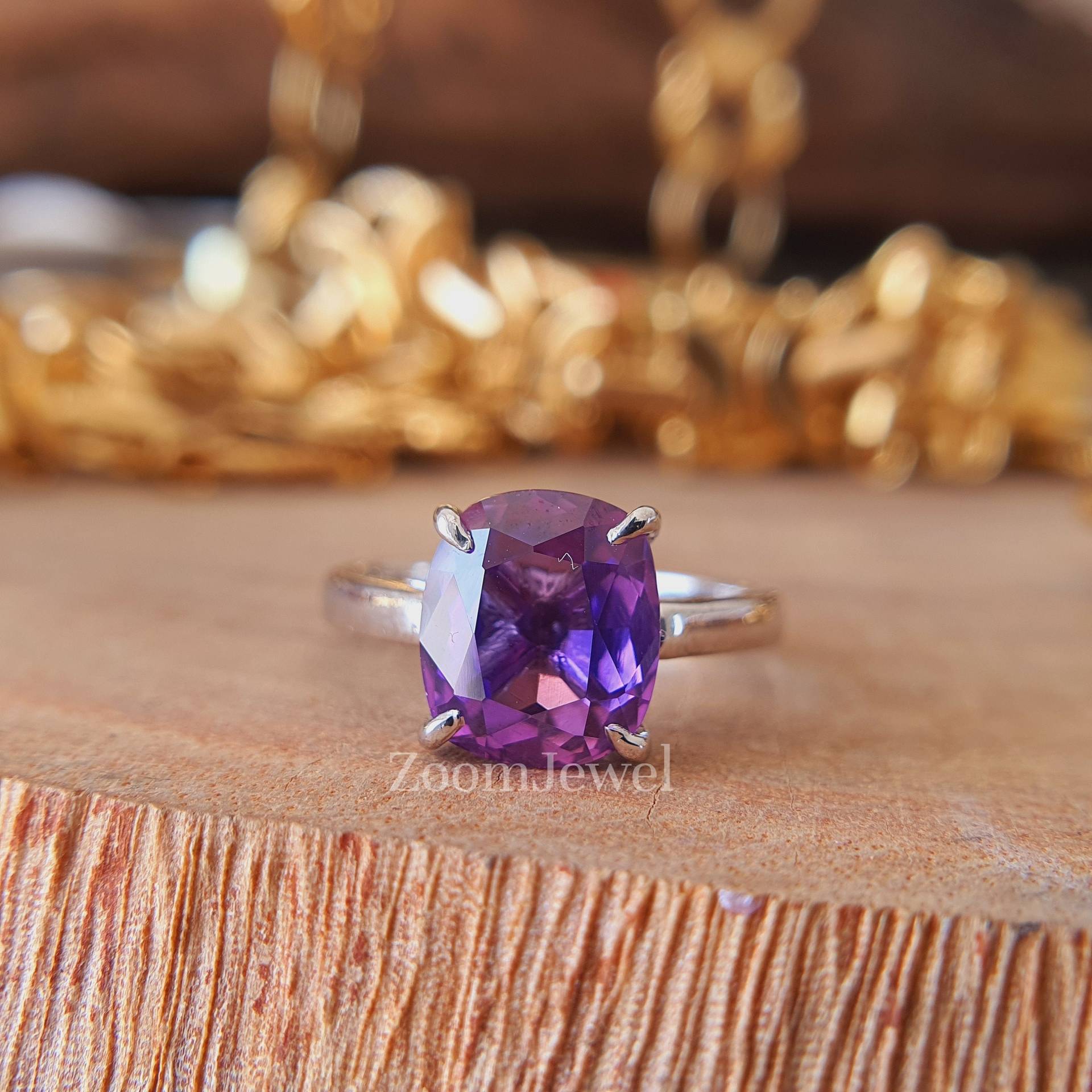 Alexandrit Lila Ring | Antike Lavendel Edelstein-Verlobungsring Muttertagsgeschenk Geburtstagsgeschenk Für Sie Farbstein-Ring von zoomjewel