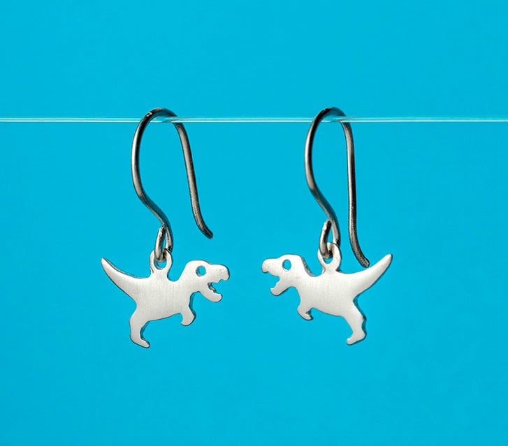 Dinosaurier Baumeln Ohrringe/sterling Silber T Rex Schmuck Personalisierte Jp1077-Gz von zoozjewelry