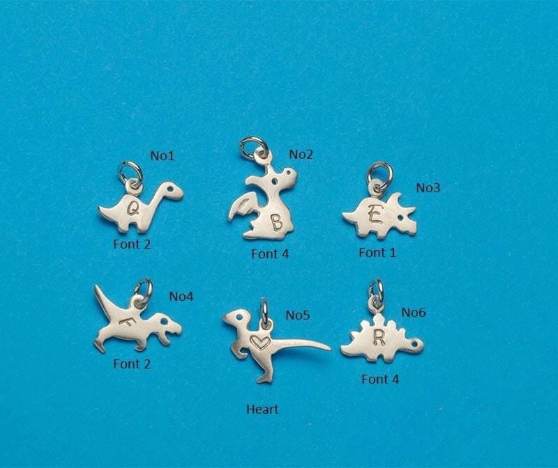Personalisierte Halskette Aus Sterling Silber/Anhänger Drache Dinosaurier T-Rex Stegosaurus Velociraptor Triceratops Brontosaurus von zoozjewelry