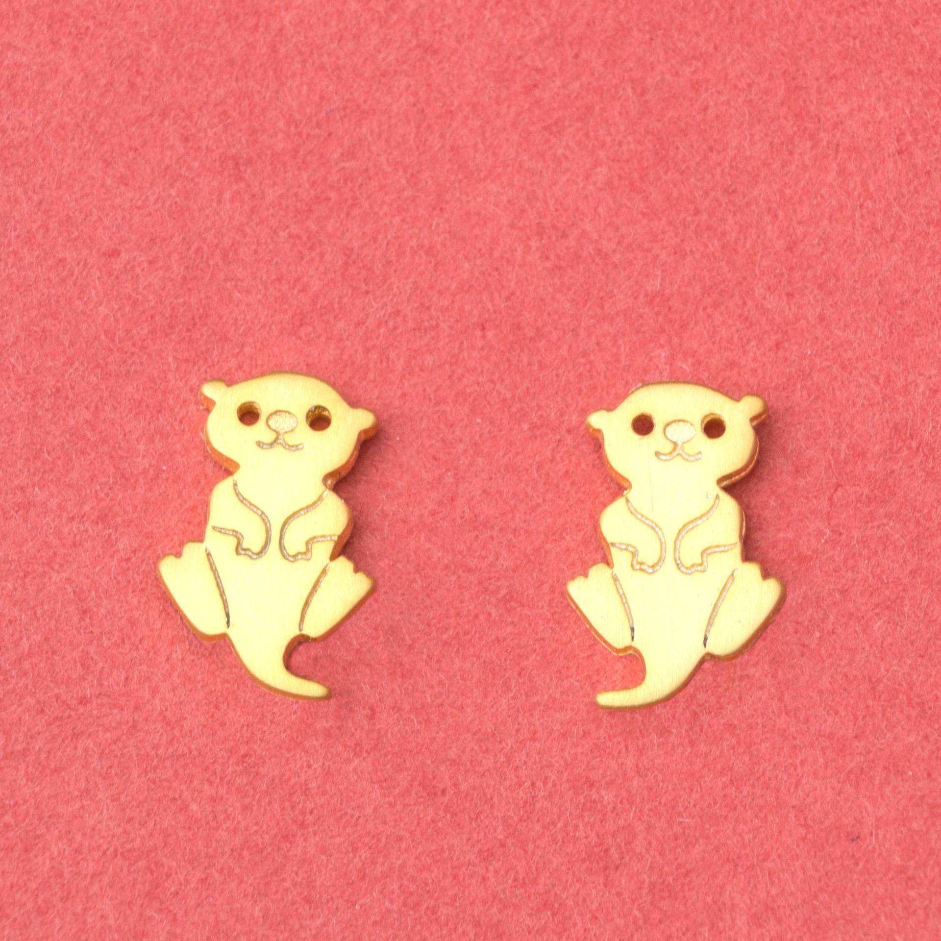 Solid Gold Otter Ohrringe/9K, 14K, 18K Einzel Oder Paar Tier Ohrstecker Solid Gold Otter Ohrringe/9K, 14K, 18K Einzel Oder Paar Tier Ohrstecker von zoozjewelry
