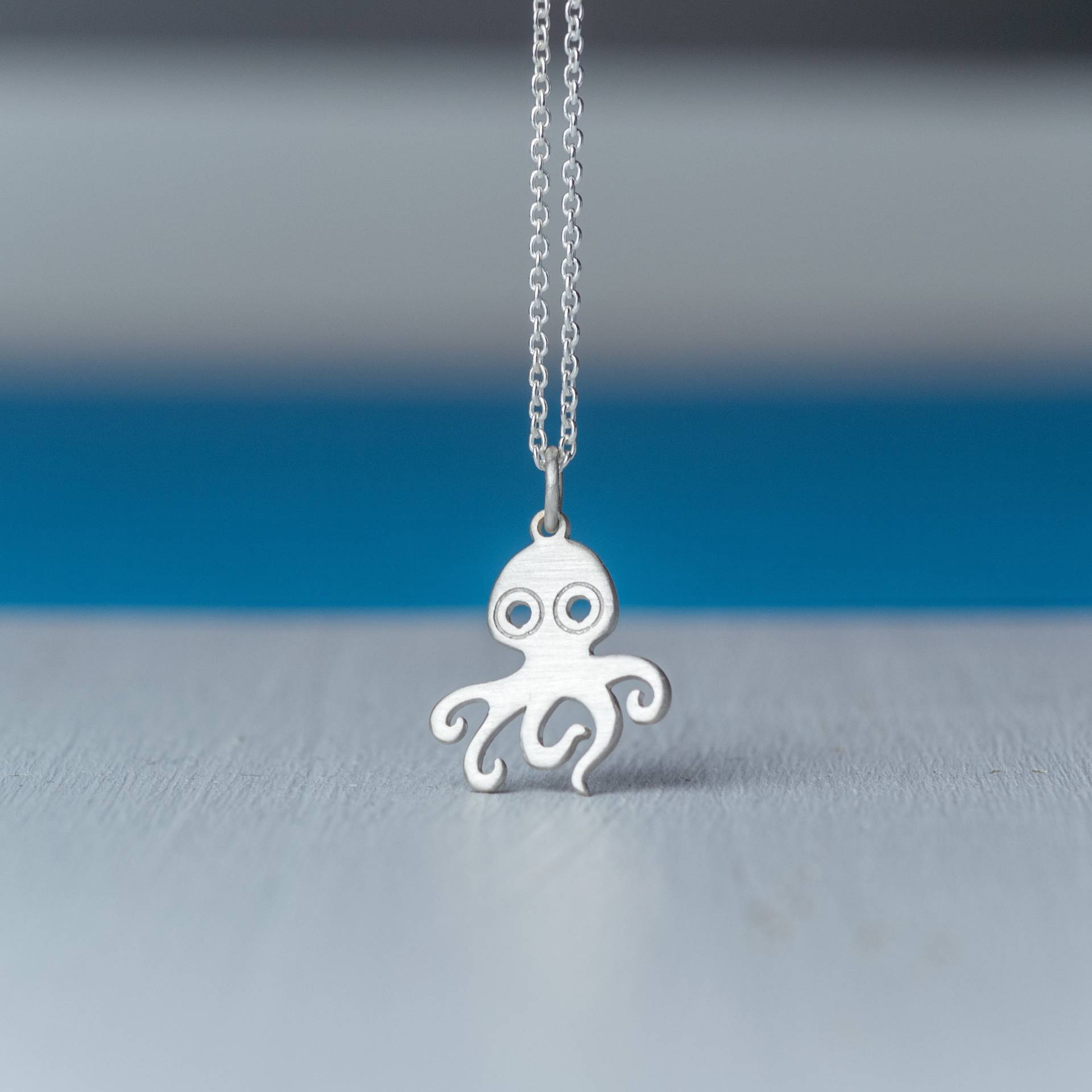 sterling Silber Oktopus Halskette/Meerestier Anhänger Süßer Kinder Unisex Geschenk von zoozjewelry