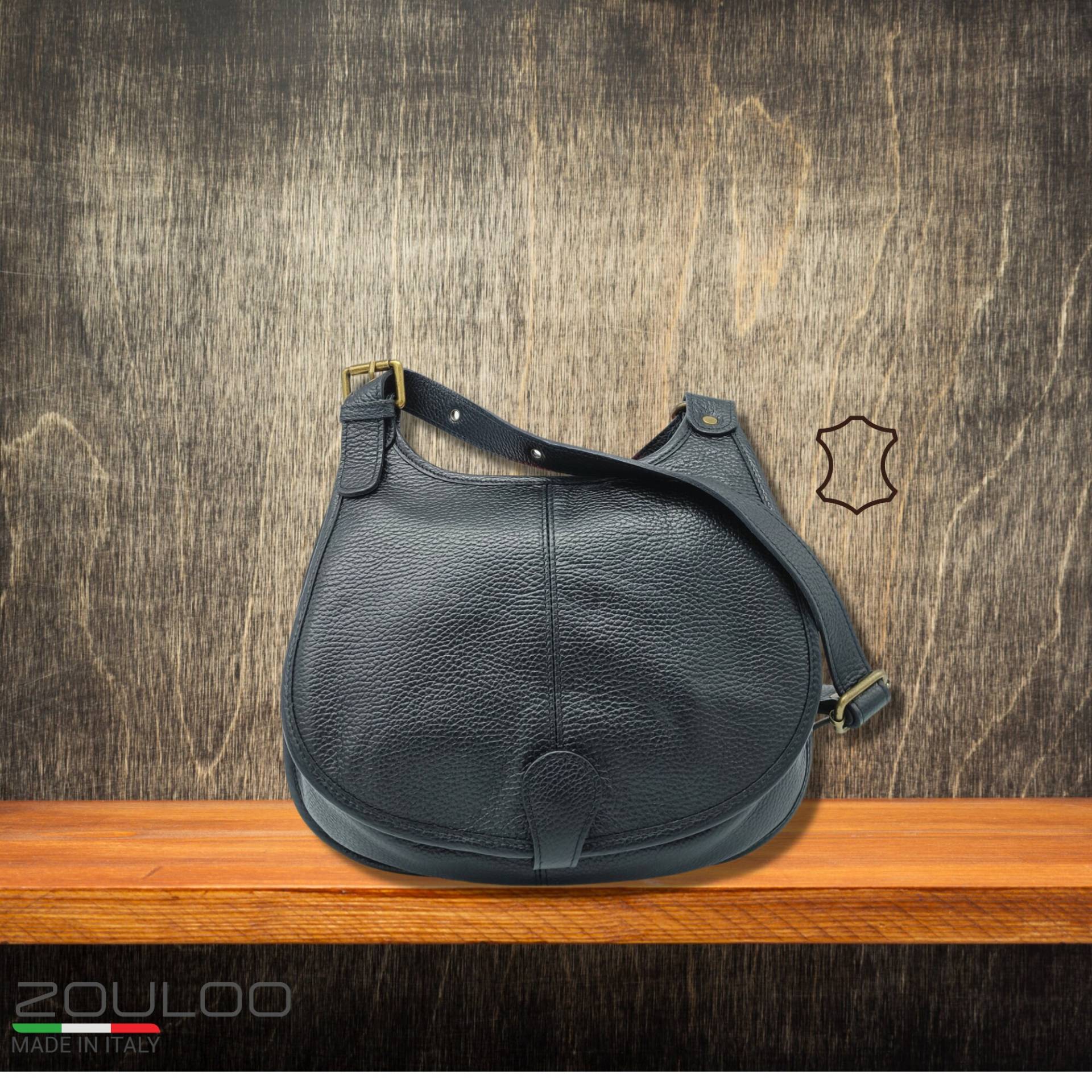 Umhängetasche Aus Weichem Leder Für Damen, Schwarz Umhängetasche Aus Weichem Leder Für Damen, Schwarz von zouloo