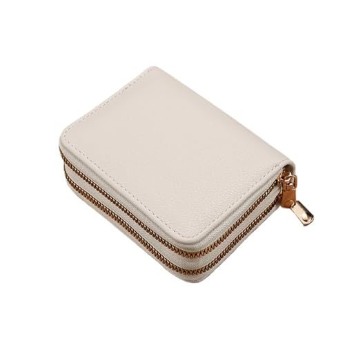 Multifunktionale große Kapazität Kartentasche Damen Mode Einfache Doppelreißverschluss Geldbörse Tragbare Student Münzbörse, beige, S, Modern von zouxangzz