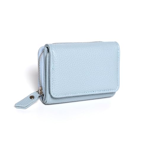 zouxangzz Kleine Geldbörse aus PU-Leder, großes Fassungsvermögen, kurze Geldklammer, Studenten, Münzgeldbörse, mehrere Kartenfächer, Kartenfach, hellblau, S, Minimalistisch zouxangzz Kleine Geldbörse aus PU-Leder, großes Fassungsvermögen, kurze Geldklammer, Studenten, Münzgeldbörse, mehrere Kartenfächer, Kartenfach, hellblau, S, Minimalistisch von zouxangzz