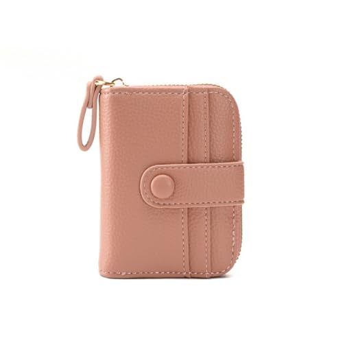 zouxangzz Kurze Damen Münzbörse Große Kapazität Multi-Card Reißverschluss Geldbörse Klein Tragbar Student Kartenetui, rose, S, Casual von zouxangzz