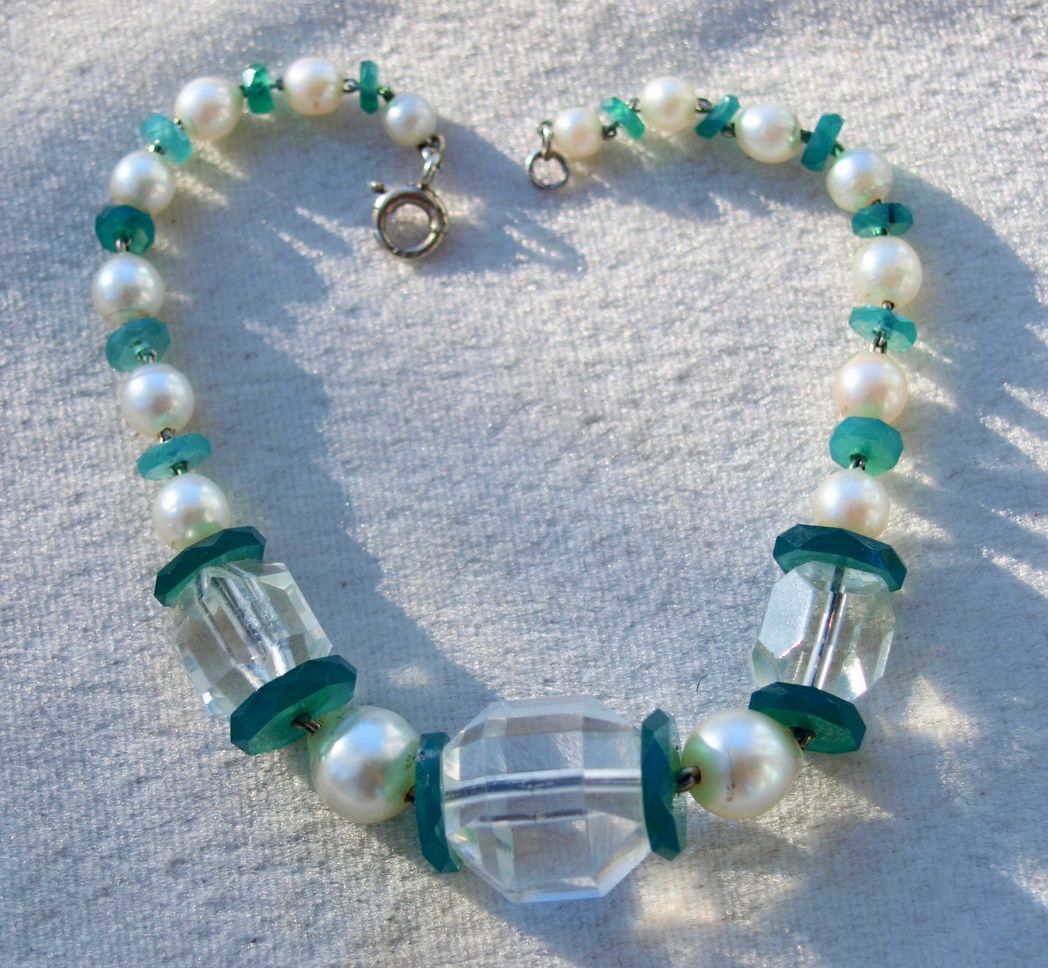 Art-Deco Chrysopras Perle Armband Art-Deco Chrysopras Perle Armband von zouzoubijou