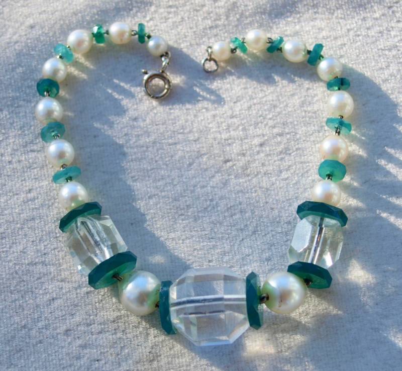 Art-Deco Chrysopras Perle Armband Art-Deco Chrysopras Perle Armband von zouzoubijou