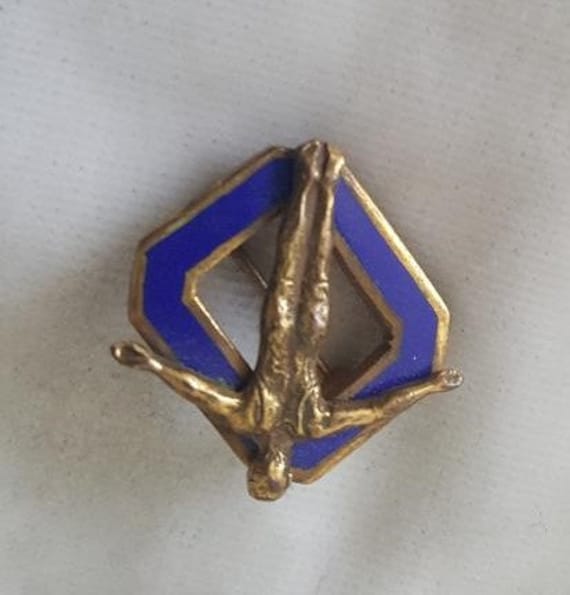 Art-Deco-Emaillierte Schwimmer Von Taucher Preis? Pin von zouzoubijou