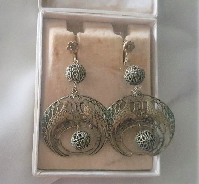 Exquisite Flapper Pfau Ohrringe in Original Box1 Exquisite Flapper Pfau Ohrringe in Original Box1 von zouzoubijou