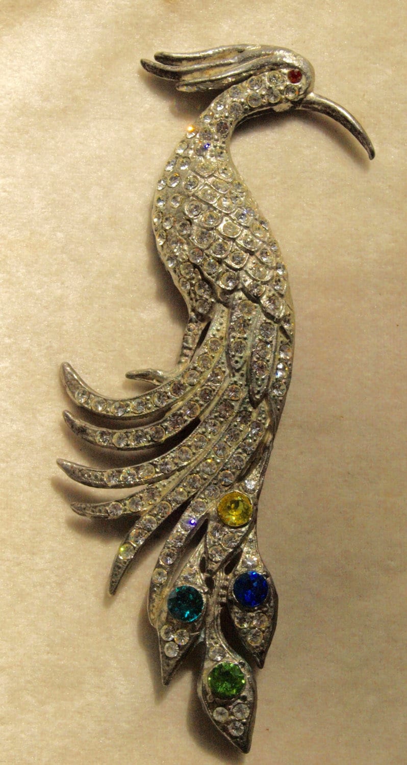 Riesige 1930 Paste Vogel Pin Riesige 1930 Paste Vogel Pin von zouzoubijou