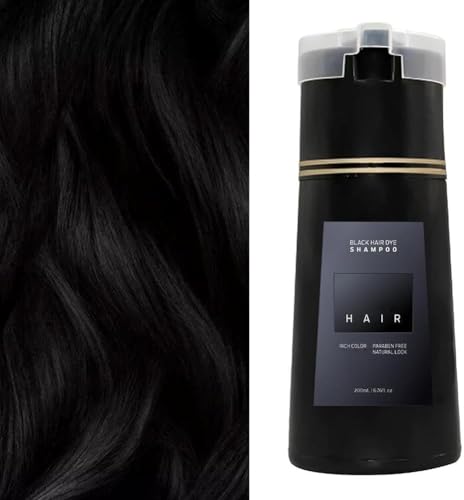3 in 1 Nova Hair Dye Shampoo for Men and Women - Natural Plant Herbs Instant Dye - Safe & Easy to Use Hair Colorant (Black) von zowamap