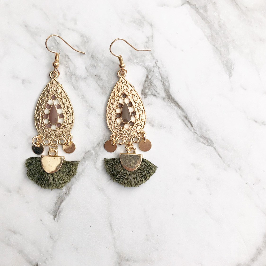 Boho Gold Statement Ohrringe Boho Gold Statement Ohrringe von zsashh