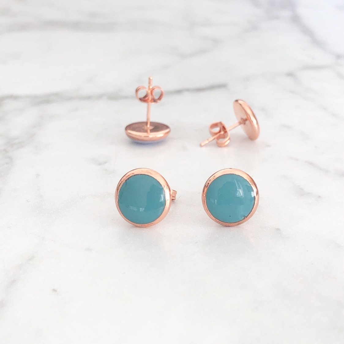 Rose Gold X Mint Ohrstecker Rose Gold X Mint Ohrstecker von zsashh