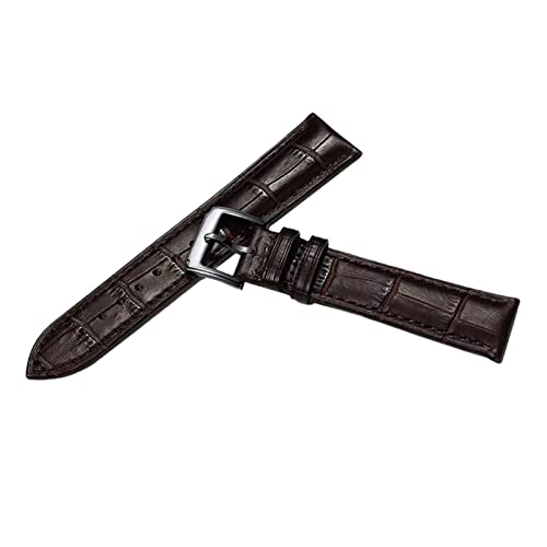 12-24mm Exquisite Verarbeitung Klassische hautfreundliche Echtleder-Armbänder für Quarzuhr-Armbandersatz, 16mm von zssmGood