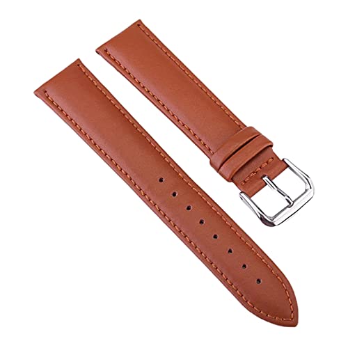 12-24mm Schwarz/Braun Herren Echtleder Uhrenarmband Silberne Dornschließe Uhrenarmbänder Ersatz Uhrenzubehör, 19mm 12-24mm Schwarz/Braun Herren Echtleder Uhrenarmband Silberne Dornschließe Uhrenarmbänder Ersatz Uhrenzubehör, 19mm von zssmGood