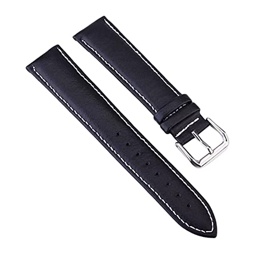 12-24mm Schwarz/Braun Herren Echtleder Uhrenarmband Silberne Dornschließe Uhrenarmbänder Ersatz Uhrenzubehör, 22mm 12-24mm Schwarz/Braun Herren Echtleder Uhrenarmband Silberne Dornschließe Uhrenarmbänder Ersatz Uhrenzubehör, 22mm von zssmGood