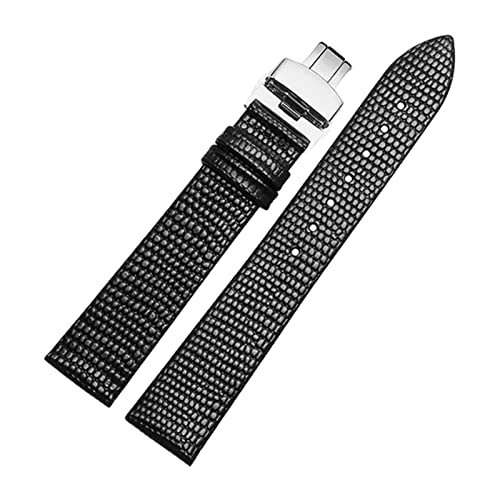 14/16/18/20mm Herren Damen Ultradünnes Eidechsenmuster Echtes Leder Atmungsaktives Anti-Schweiß-Uhrenarmband mit polierter Stahlschnalle, 16mm 14/16/18/20mm Herren Damen Ultradünnes Eidechsenmuster Echtes Leder Atmungsaktives Anti-Schweiß-Uhrenarmband mit polierter Stahlschnalle, 16mm von zssmGood
