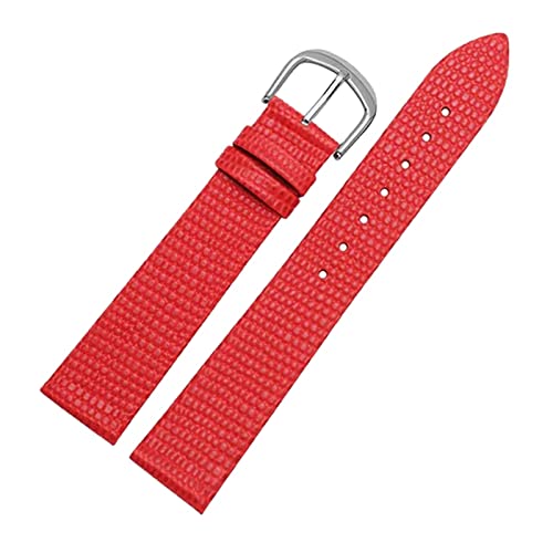 14/16/18/20mm Herren Damen Ultradünnes Eidechsenmuster Echtes Leder Atmungsaktives Anti-Schweiß-Uhrenarmband mit polierter Stahlschnalle, 16mm 14/16/18/20mm Herren Damen Ultradünnes Eidechsenmuster Echtes Leder Atmungsaktives Anti-Schweiß-Uhrenarmband mit polierter Stahlschnalle, 16mm von zssmGood