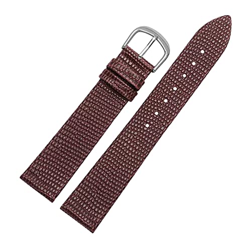 14/16/18/20mm Herren Damen Ultradünnes Eidechsenmuster Echtes Leder Atmungsaktives Anti-Schweiß-Uhrenarmband mit polierter Stahlschnalle, 18mm 14/16/18/20mm Herren Damen Ultradünnes Eidechsenmuster Echtes Leder Atmungsaktives Anti-Schweiß-Uhrenarmband mit polierter Stahlschnalle, 18mm von zssmGood